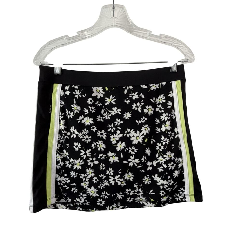 Grand Slam Performance Skort Daisy Floral Print Side Stripe Size Small Pockets